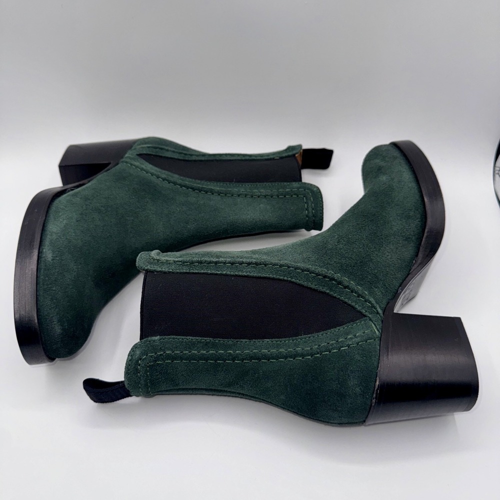 Frye Jean Boots Women's Size 7 Forest Green Suede - Picture 15 of 15